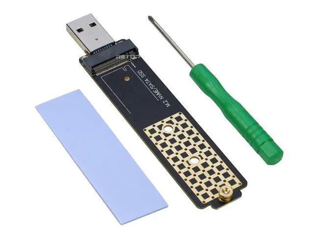 Alt view image 5 of 5 - M.2 NGFF NVMe to USB Adapter Converter, RIITOP M2 SSD to USB 3.0 Reader, Compatible with Both B Key SATA and M Key NVMe PCI-e M.2 SSD