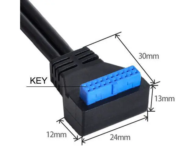 Alt view image 3 of 4 - USB 3.0 20Pin Motherboard Header Cable USB 3.0 Cable A Male to Header Motherboard Cable