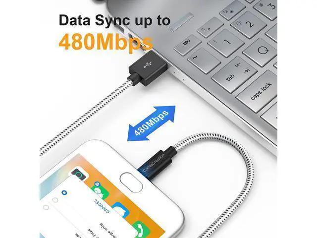 Alt view image 4 of 7 - USB to Micro USB Cable, CableCreation 4 FT Braided USB Charger Data Cable, Compatible Fire Stick, Chromecast, Power Pack, Android Phone 1.2M Black