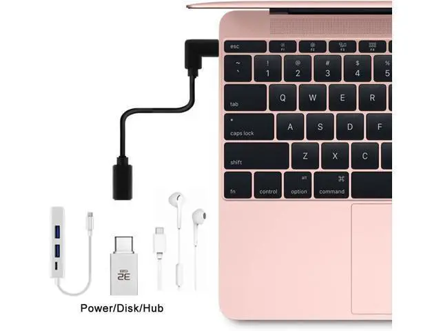 Alt view image 2 of 6 - USB-C USB 3.1 Type C Male to Female 90 Degree Right Angled Extension Data Cable for Tablet 20cm