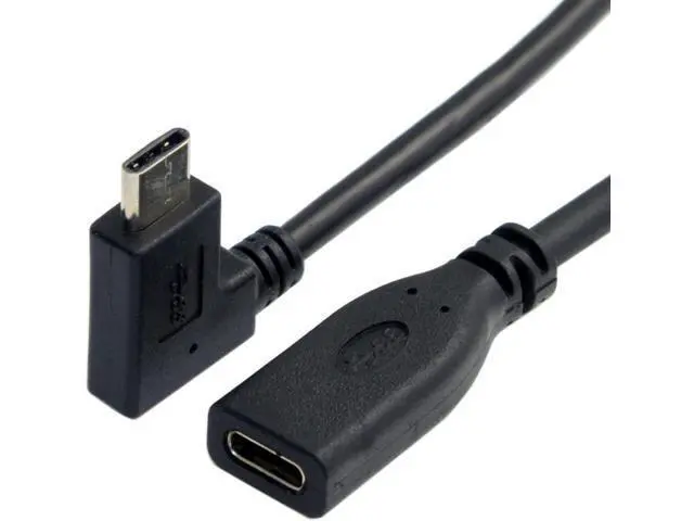 Alt view image 5 of 6 - USB-C USB 3.1 Type C Male to Female 90 Degree Right Angled Extension Data Cable for Tablet 20cm