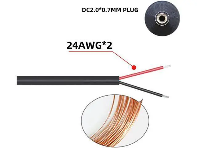 Alt view image 3 of 6 - USB to DC 2.0x0.7mm Cable,USB 2.0 Type A Male to DC 5V 2.0x0.7mm Power Round Plug Cable 24AWG 150cm