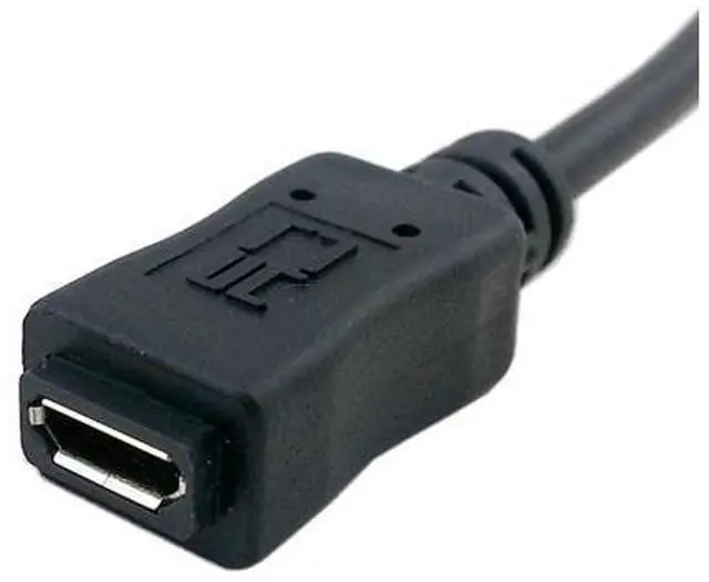 Alt view image 7 of 7 - Micro USB 2.0 Male to Micro USB 2.0 Female Extension Cable Left & Right 90 Degree Angled Full Pin Connected 0.5M