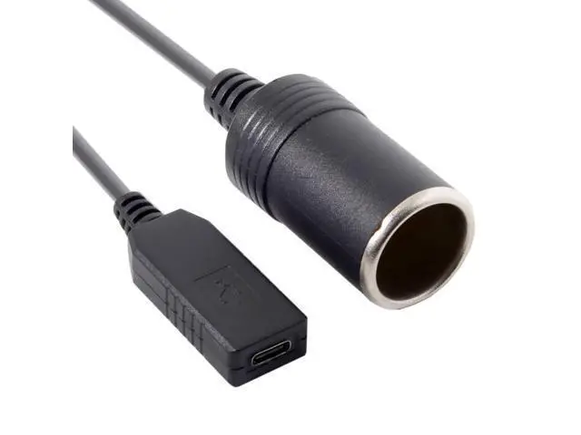 Main image of USB 3.1 Type C USB-C to Cigarette Lighter Plug Receptacle Cable 20V 65W Auto Interior Accessories