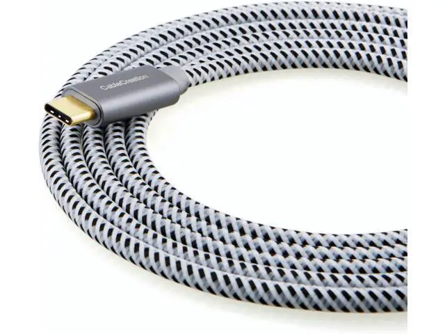 Alt view image 3 of 7 - USB C Cable 6FT 100W USB2.0 C to C Cable 5A Fast Charging Cable 480Mbps Durable Braided USB Type C Cable for MacBook Pro Air Pixel 4XL S21 S20 S10 S9, Note 10, 1.83m Space Gray