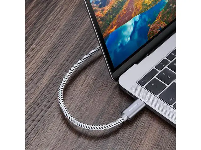 Alt view image 5 of 6 - USB C Cable 6.6FT, CableCreation Cable Type C to Type C Fast Charging 3A 60W, Braided USB C Cable 2m, Compatible with MacBook Pro, Air, S21/S20+/S20 Ultra/S10/S9/S9+, Note 10,etc. 2m / Space Gray