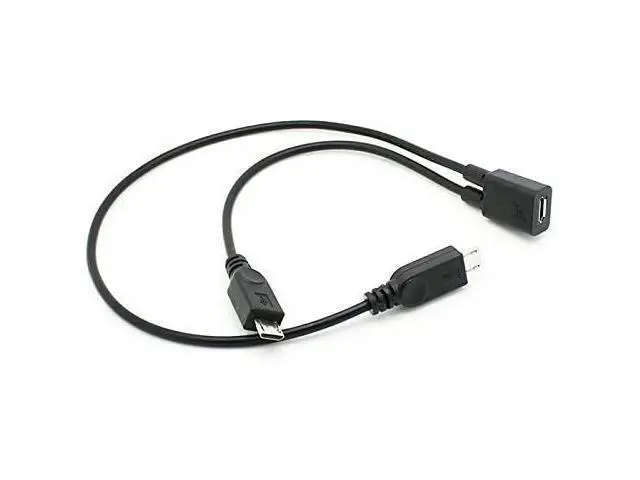 Alt view image 5 of 7 - Micro USB Female to 2 Micro USB Male Splitter Extension Charge Cable for Galaxy S5 i9600 S4 I9500 Note2 N7100 S3 I9300 S2 9100