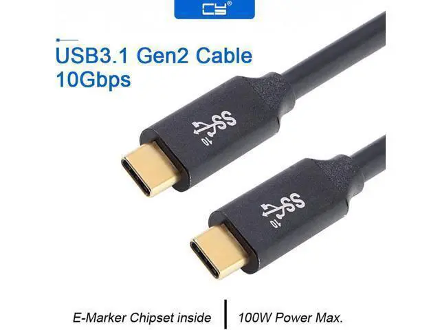 Alt view image 2 of 7 - 1M 10Gbps USB-C USB 3.1 Type C Gen2 Male to Male Data Cable with E-Marker for Tablet & Phone & Laptop