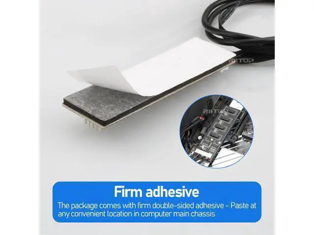 Alt view image 5 of 6 - 9Pin USB Header Splitter with SATA Power Cable, 4 Internal USB 2.0 Ports, Internal USB Hub Extension USB 2.0 Splitter Connector for Motherboard, Adapter for CPU, WiFi Receiver, Fans, and RGB Light