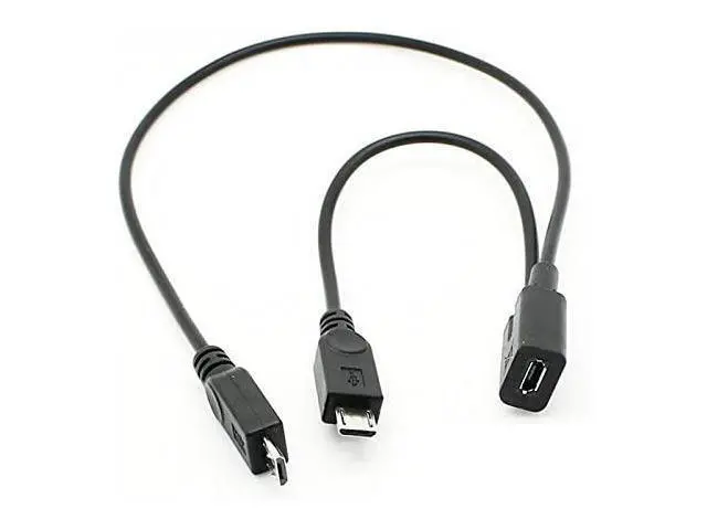 Alt view image 6 of 7 - Micro USB Female to 2 Micro USB Male Splitter Extension Charge Cable for Galaxy S5 i9600 S4 I9500 Note2 N7100 S3 I9300 S2 9100