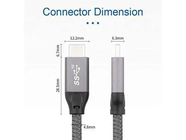 Alt view image 5 of 7 - USB Type-C to USB C Male 3.1 Gen2 Adapter for Tablet & Phone & Laptop 4.92ft 10Gbps USB C Cable Data Video Cable Adapter