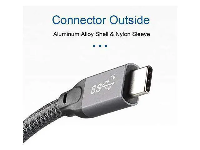 Alt view image 7 of 7 - USB Type-C to USB C Male 3.1 Gen2 Adapter for Tablet & Phone & Laptop 4.92ft 10Gbps USB C Cable Data Video Cable Adapter
