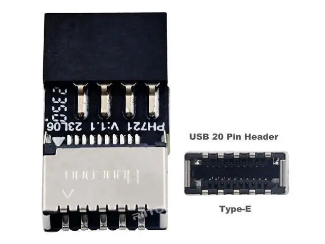 Alt view image 4 of 7 - USB 2.0 to USB 3.2 Gen 1 Header Extension Adapter for Mainboard with Type E Key-A Female Front Panel Socket to 9 Pin Header Internal Conversion Adapter 2 Pack