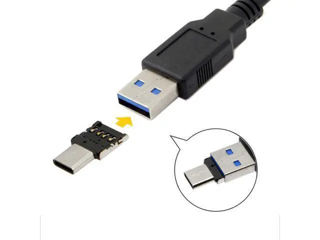 Alt view image 7 of 7 - 5pcs Ultra Mini Type-C USB-C to USB 2.0 OTG Adapter for Cell Phone Tablet & USB Cable & Flash Disk