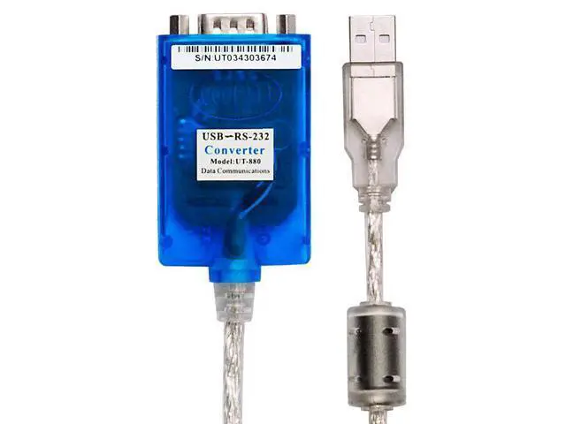 Alt view image 2 of 6 - UTEK UT-880 USB to RS232 Serial Cable 9Pin DB9 Com Nut Port Industrial Grade Adapter Line 1.5M FTDI FT232 Chipset