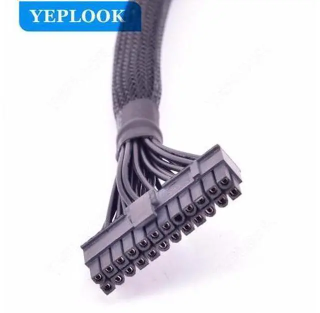 Alt view image 4 of 7 - 10Pin+18Pin to 24Pin 20+4Pin Power Supply Cable Sleeved for GIGABYTE AORUS P750W GP-AP750GM, P850W GP-AP850GM Gold Fully Modular