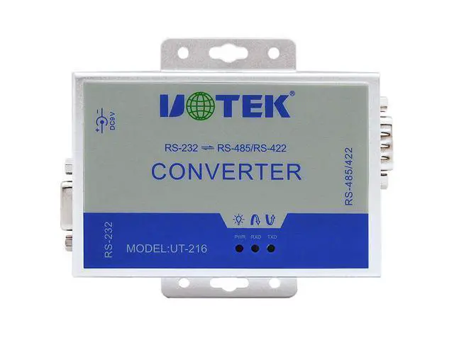 Alt view image 2 of 6 - UTEK UT-216 RS232 to RS485/422 Converter with 600w Lightning Protection Active Industrial Automation Data Transmission with 6Pin