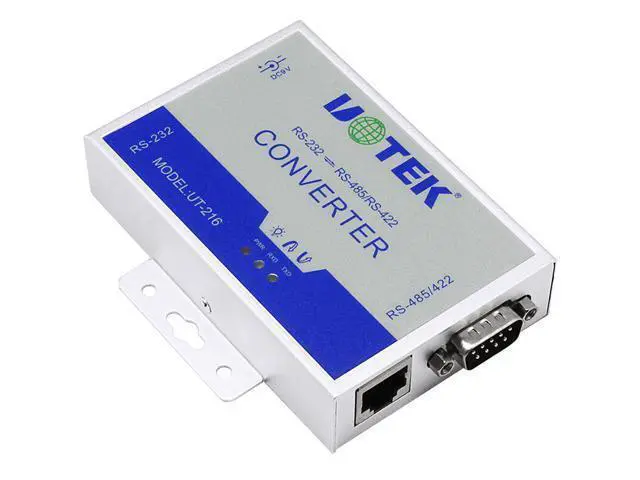 Alt view image 3 of 6 - UTEK UT-216 RS232 to RS485/422 Converter with 600w Lightning Protection Active Industrial Automation Data Transmission with 6Pin