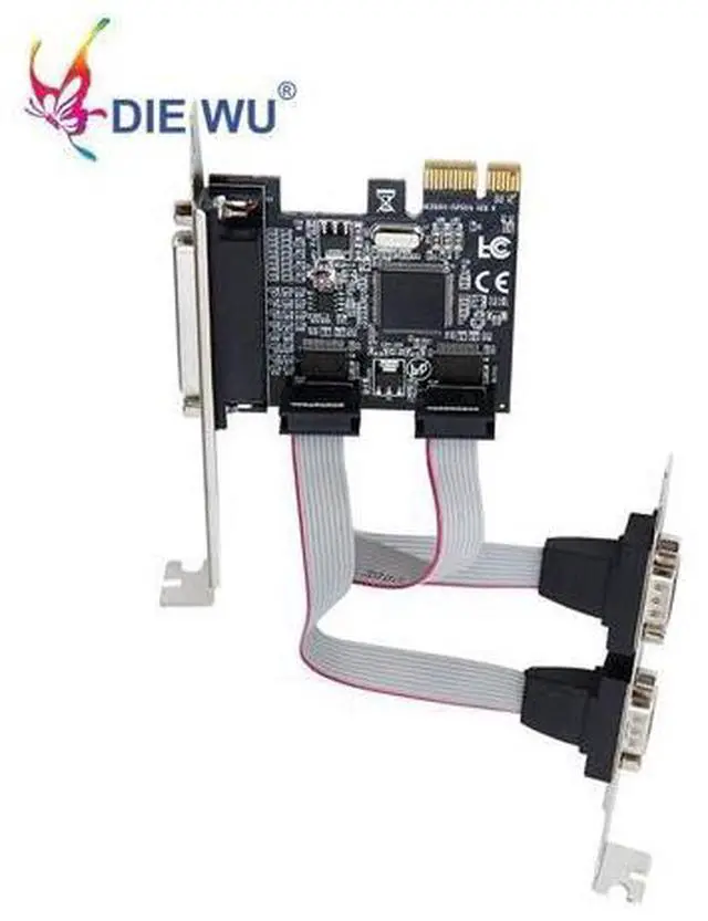 Main image of PCI-E to 2 DB9 RS232 Serial Ports + 1 DB25 Parallel LPT Port Adapter Card for Desktops Computer Components for ASIX TXB070
