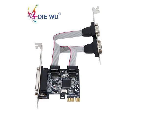 Alt view image 4 of 7 - PCI-E to 2 DB9 RS232 Serial Ports + 1 DB25 Parallel LPT Port Adapter Card for Desktops Computer Components for ASIX TXB070