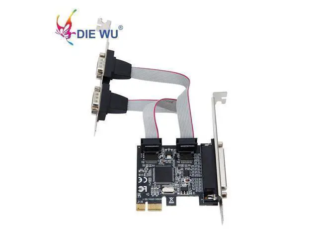 Alt view image 5 of 7 - PCI-E to 2 DB9 RS232 Serial Ports + 1 DB25 Parallel LPT Port Adapter Card for Desktops Computer Components for ASIX TXB070