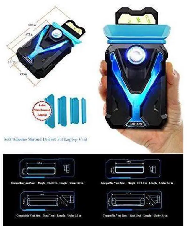 Alt view image 2 of 5 - Super Vacuum Fan Laptop Cooler, Cooling Gaming Mate, High Compatibility