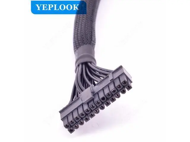 Alt view image 6 of 7 - 18Pin+10Pin to 24Pin 20+4Pin Power Supply Cable Sleeved For Seasonic PSU Modular X Series X-1050XM2,X-1250XM2, X-650 KM3, X-750 KM3, X-850 KM3 60CM 18AWG