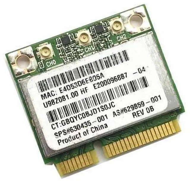 Alt view image 2 of 3 - For Atheros AR9380 AR5BHB112 Killer N1103 450Mbps Half Mini Pci-e Wireless WLAN Card