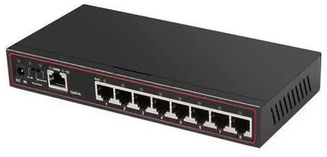 Alt view image 2 of 6 - 9 Port Fast Ethernet Switch 8 ports 100M +1 ports 1G switch VLAN Support Network switch