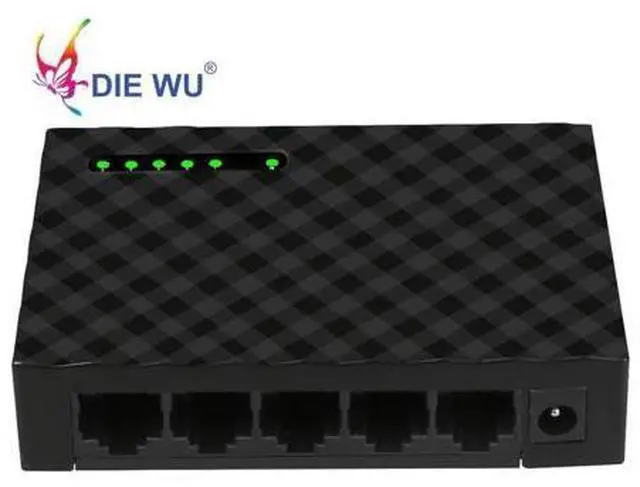 Main image of 5 Port Gigabit Fast Ethernet Switch 10/100/1000Mbps Network switch adapter US plug