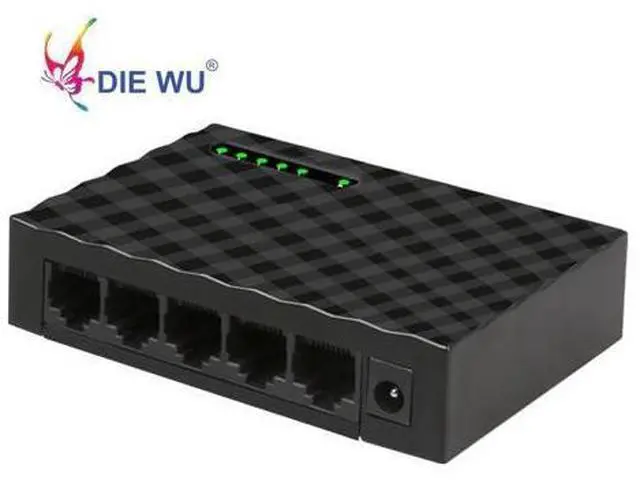 Alt view image 3 of 7 - 5 Port Gigabit Fast Ethernet Switch 10/100/1000Mbps Network switch adapter US plug