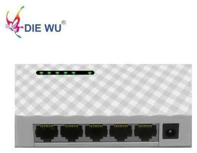 Alt view image 4 of 7 - 5 Port Gigabit Fast Ethernet Switch 10/100/1000Mbps Network switch adapter US plug