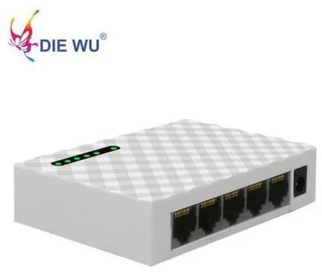Alt view image 5 of 7 - 5 Port Gigabit Fast Ethernet Switch 10/100/1000Mbps Network switch adapter US plug