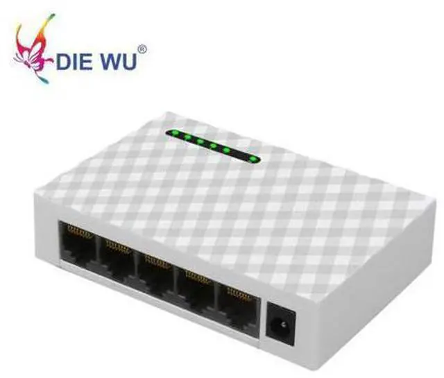 Alt view image 6 of 7 - 5 Port Gigabit Fast Ethernet Switch 10/100/1000Mbps Network switch adapter US plug