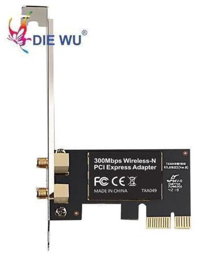 Alt view image 2 of 7 - PCI-e 300M Wireless WIFI adapter network LAN card for Realtek 8192CE WiFi Receiver 2DB Wifi Antenna