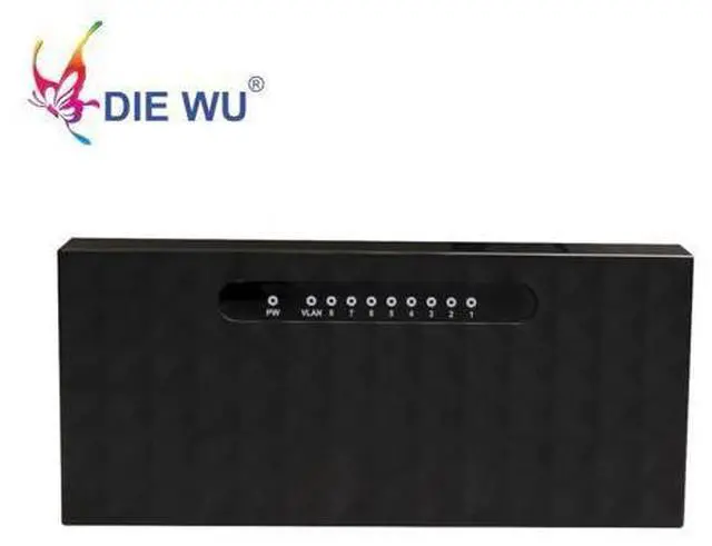 Alt view image 2 of 6 - High Performance Ethernet Smart Switch 8 Ports 10/ 100 /1000 Mbps Gigabit Ethernet Network Switch Lan Hub