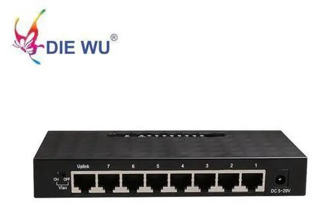 Main image of High Performance Ethernet Smart Switch 8 Ports 10/ 100 /1000 Mbps Gigabit Ethernet Network Switch Lan Hub