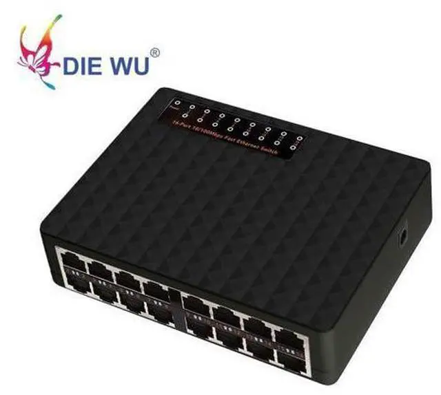 Main image of 16 Ports Fast Ethernet Network Switch 10/100Mbps RJ45 Nework Switcher Hub For Desktop