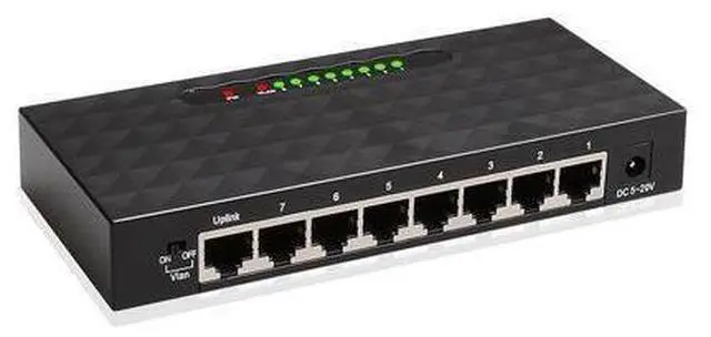 Main image of 8 Port Gigabit Switch Desktop RJ45 Ethernet Switch 1000mbps Lan Hub switch 8 port Shell Plastic Network Switch US plug