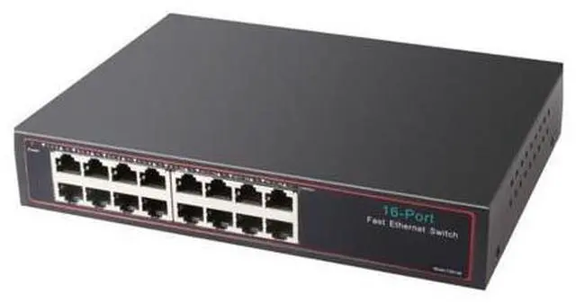 Alt view image 3 of 6 - 16 Port Network Switch 10/100Mbps Fast Ethernet switch