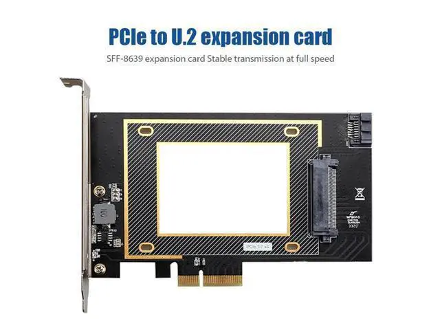 Alt view image 2 of 7 - PCIe 3.0 4X to U.2 Expansion Card SATA3.0 SFF-8639 Desktop Riser Card High Speed 32GT/S For 2.5 Inch NVME HDD SSD CHIA