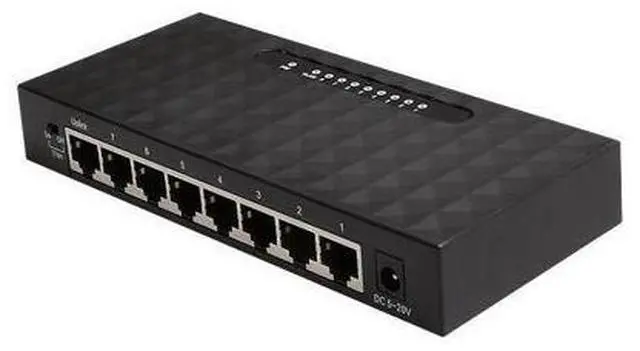 Alt view image 3 of 6 - 8 Port Gigabit Switch Desktop RJ45 Ethernet Switch 1000mbps Lan Hub switch 8 port Shell Plastic Network Switch US plug