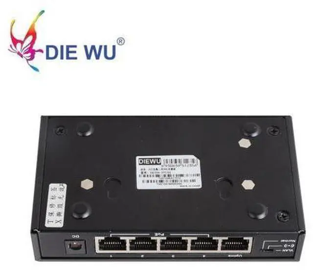 Alt view image 3 of 6 - 5 Port 10/100Mpbs POE Switch 4 POE Port and 1 Uplink Ethernet Support Extend 250m 52V network switch
