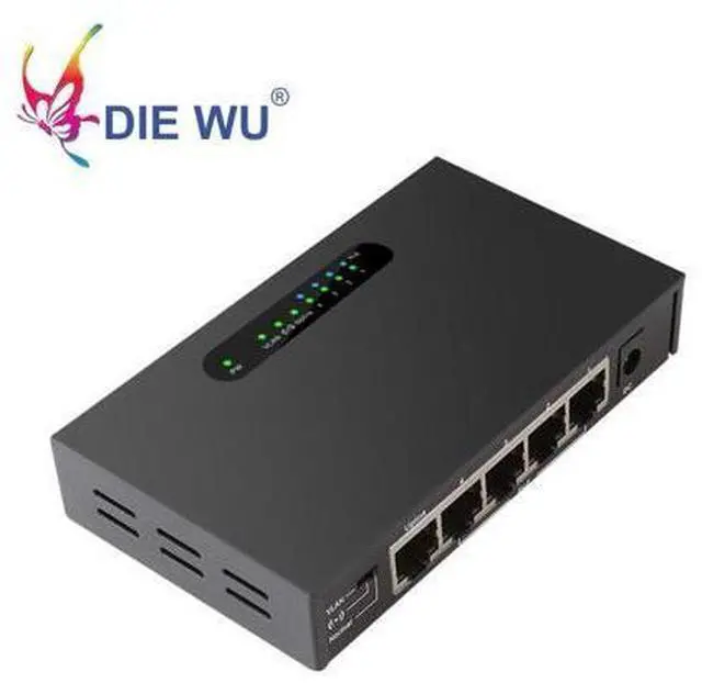 Alt view image 4 of 6 - 5 Port 10/100Mpbs POE Switch 4 POE Port and 1 Uplink Ethernet Support Extend 250m 52V network switch