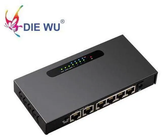 Alt view image 4 of 7 - 4+2 Port POE switch 10/100Mbps Full/Half Duplex VLAN Network Ethernet Switch af/at for IP POE CCTV Camera