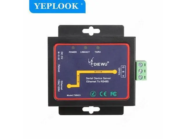 Alt view image 2 of 7 - Ethernet RJ45 to RS485 Converter Industrial Grade Serial Device Server Ethernet LAN Converter Adapter Support TCP/RTU/UDP Modes