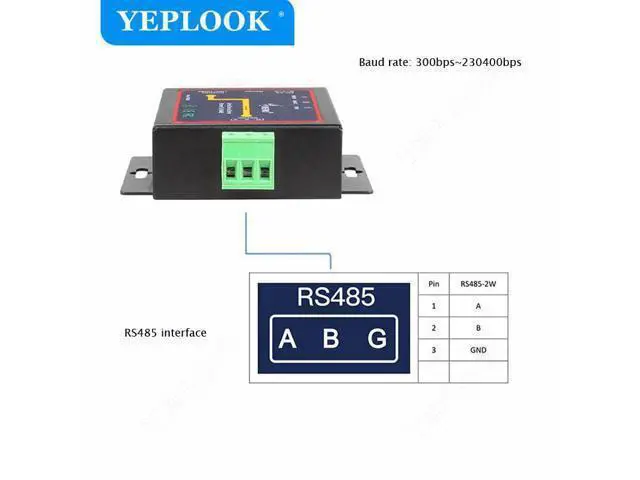 Alt view image 5 of 7 - Ethernet RJ45 to RS485 Converter Industrial Grade Serial Device Server Ethernet LAN Converter Adapter Support TCP/RTU/UDP Modes