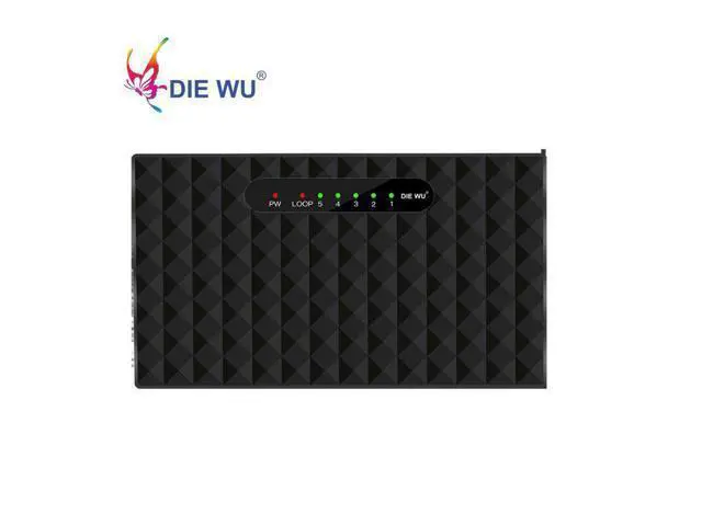 Alt view image 3 of 5 - 5 Port Gigabit Switch Fast Network Switch LAN Hub with Loop warning 10/100/1000Mpbs