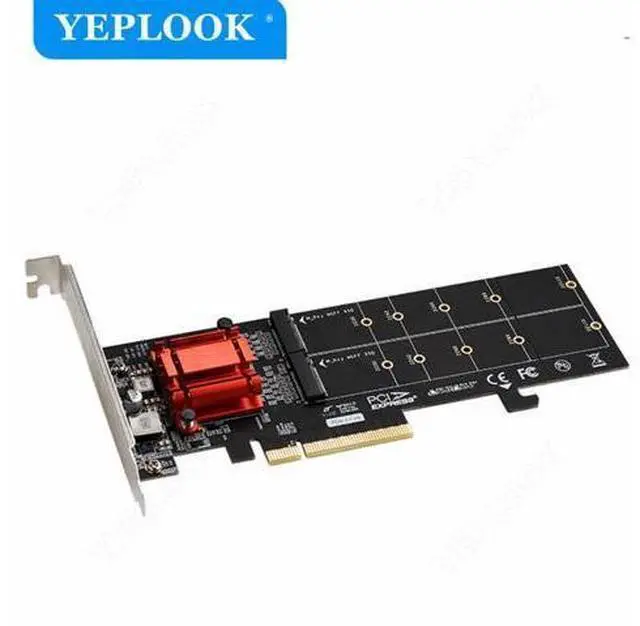Main image of PCIe 3.1 X8 to 2 Port M.2 2Gbps for NVME M Key 2230 2242 2260 2280 22110 SSD Adapter Converter Expansion Riser Card ASM1812 Chip