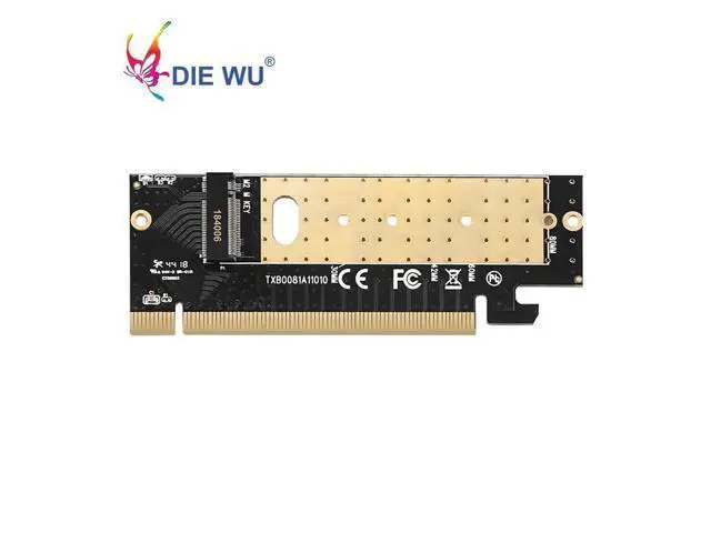 Alt view image 3 of 7 - PCIE X16 to M.2 M Key NVMe SSD Ethernet Adapter M-Key Interface Expansion Card High speed